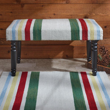 Camp Stripe Hooked Bench - Park Designs - The Fox Decor